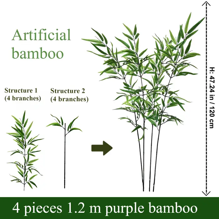 Bambou artificiel vert