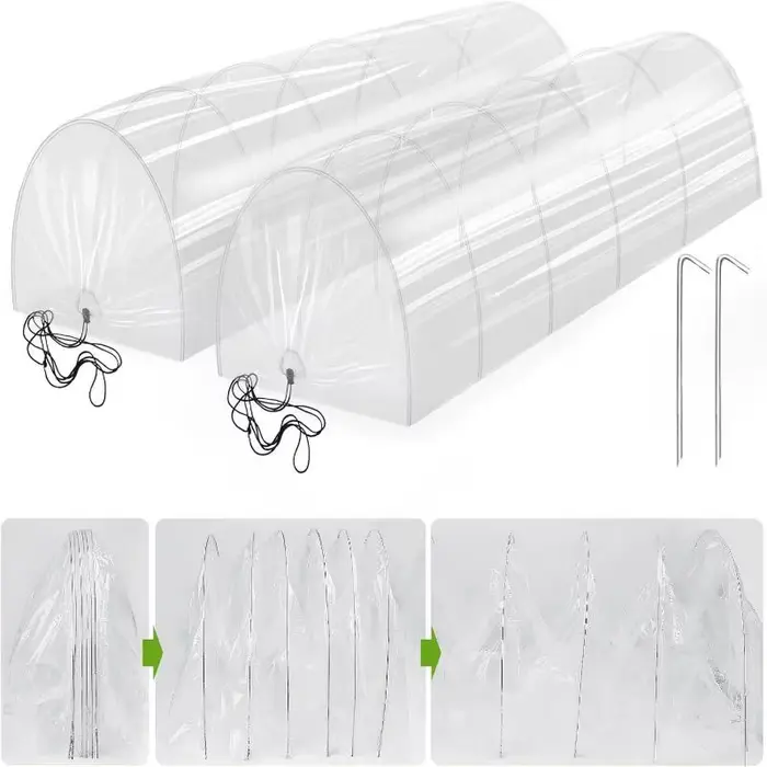 Jardin extérieur serre Tunnel ombre filet couverture Portable Cloche cerceaux pour jardin cour Patio
