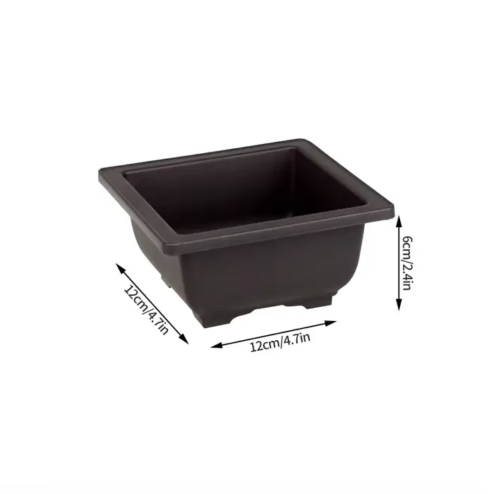 Pot à Bonsaï en Plastique Effet Argile Pourpre, Pot de Fleurs, Pot de Plantes, Pot pour Plantes Gras