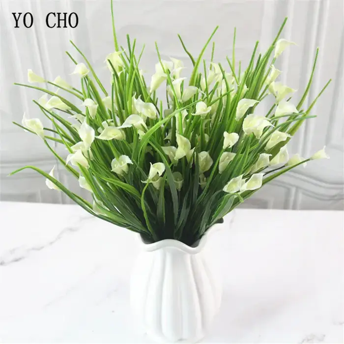 Fleur artificielle en plastique pour décoration de maison
