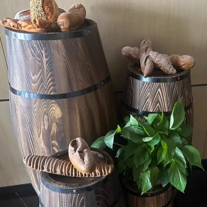 Décor rustique de baril de vin