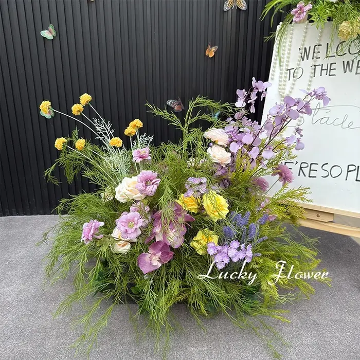 Monet – rangée de fleurs artificielles de Style jardin