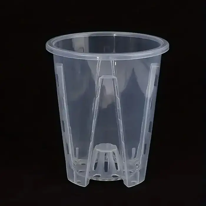 Pot de fleurs transparent respirant pour le contrôle des racines