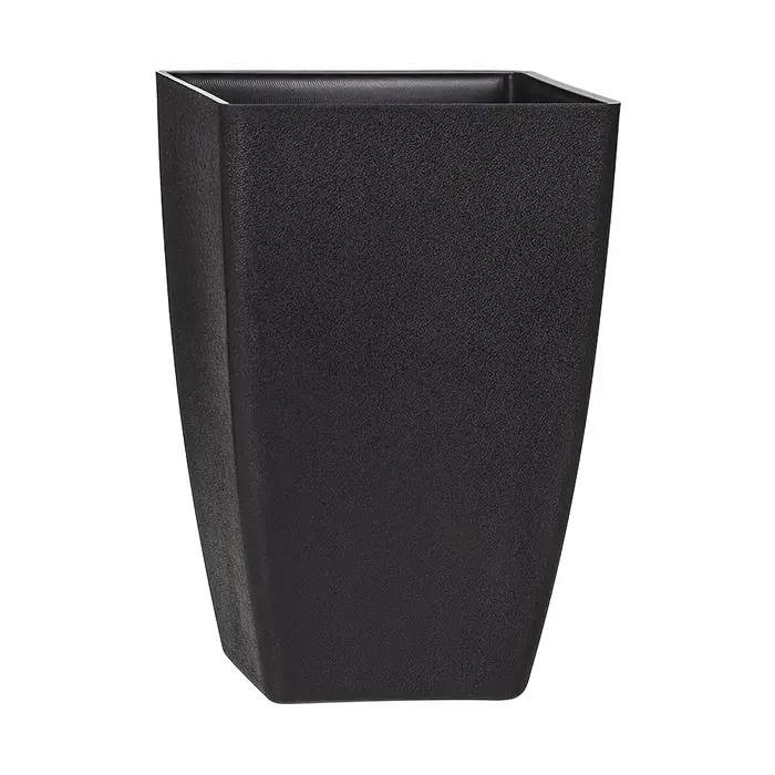 Pot de fleurs moderne en plastique noir