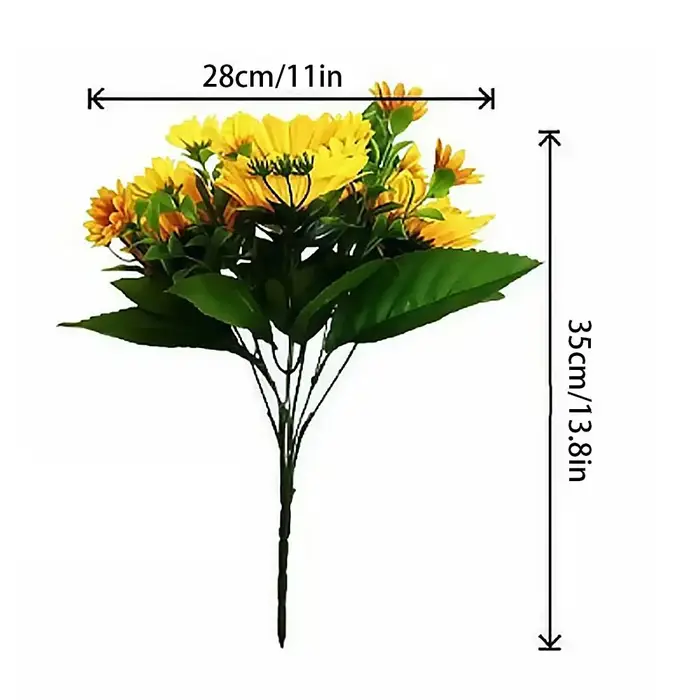 Bouquet de tournesols artificiels au toucher réel