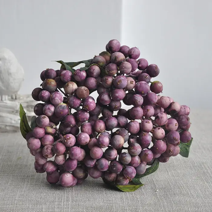 Fleurs artificielles en mousse, 10 pièces, Fruits sauvages, baies, bouquets de mariée, accessoires d