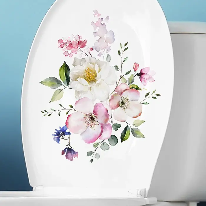 Autocollant Mural auto-adhésif à diverses plantes vertes et fleurs