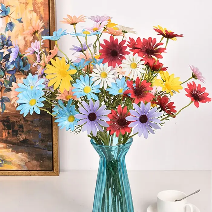 Bouquet de fleurs marguerite blanche artificielle