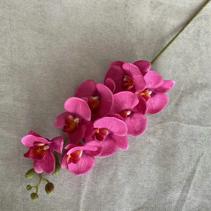 Arrangement floral Phalaenopsis en velours artificiel