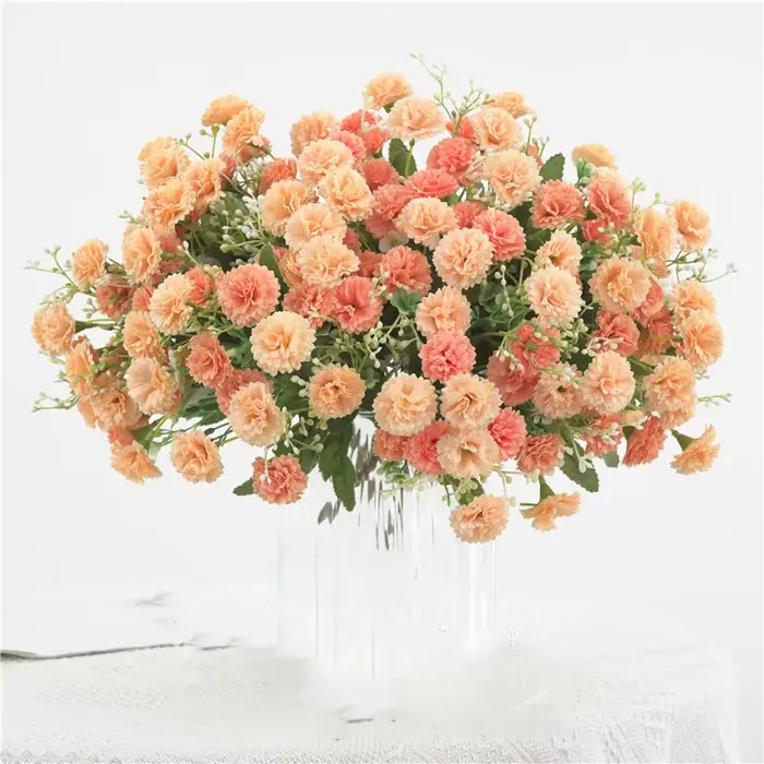 Fleurs artificielles bon marché Bouquet de mariage décoration de noël Vase pour la maison chambre Scrapbooking bricolage fête boîte à bonbons hortensia en soie