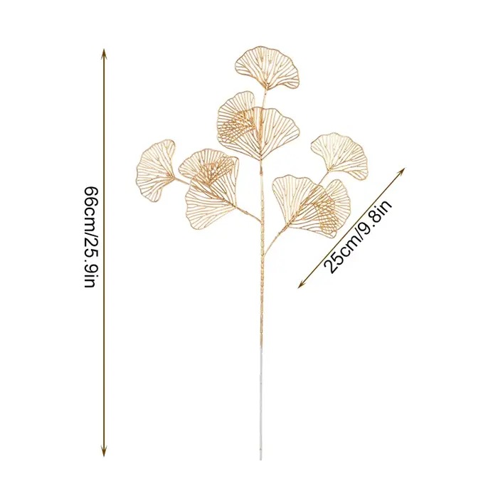 Plantes artificielles dorées en plastique pour décoration de Noël, simulation de fleurs, maison, sal