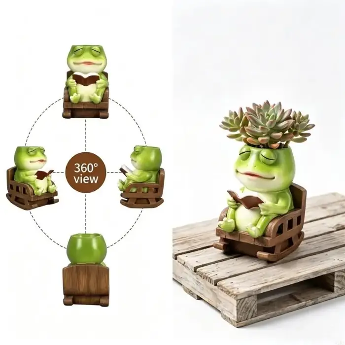 Pot fleurs pour plantes succulentes, chaise à bascule, Pot plantes, décorations bureau, 55KF