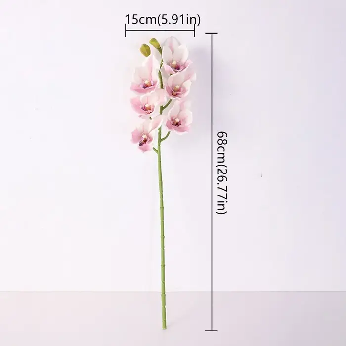 6 têtes d'orchidées artificielles Papilio