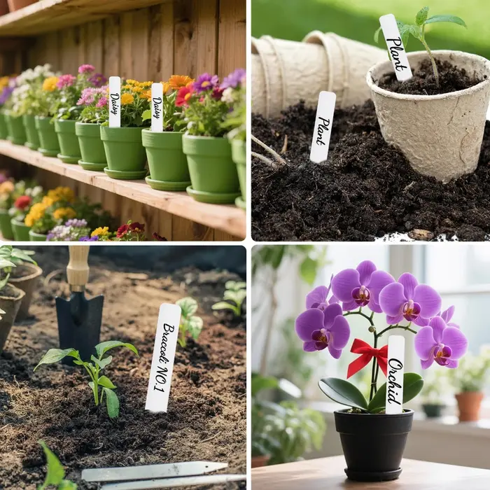 Étiquettes de plantes de jardin, accessoires pour plantes, pots de fleurs, étiquettes de plantes en plastique imperméables, marqueurs de pépinière, étiquettes de plateau, outil de bricolage
