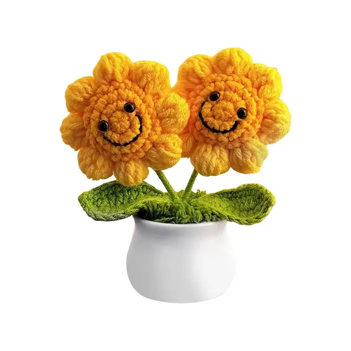 Bouquet de tournesol au Crochet fait à la main