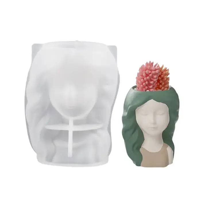 Moule en silicone pour vase en béton fait à la main