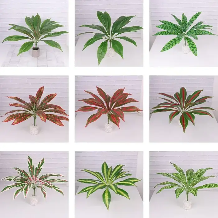 Panneau mural de fond de plante verte simulée