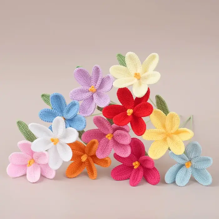 Bouquet de tulipes artificielles en Crochet