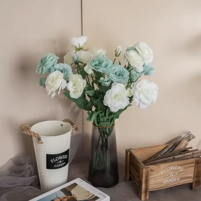 Bouquet de fleurs artificielles Eustoma