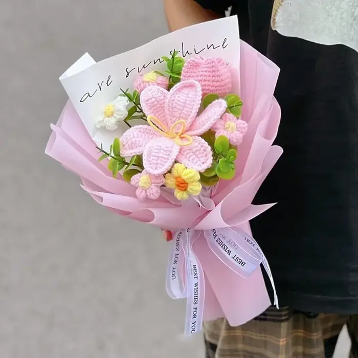 Bouquet de fleurs en coton de qualité