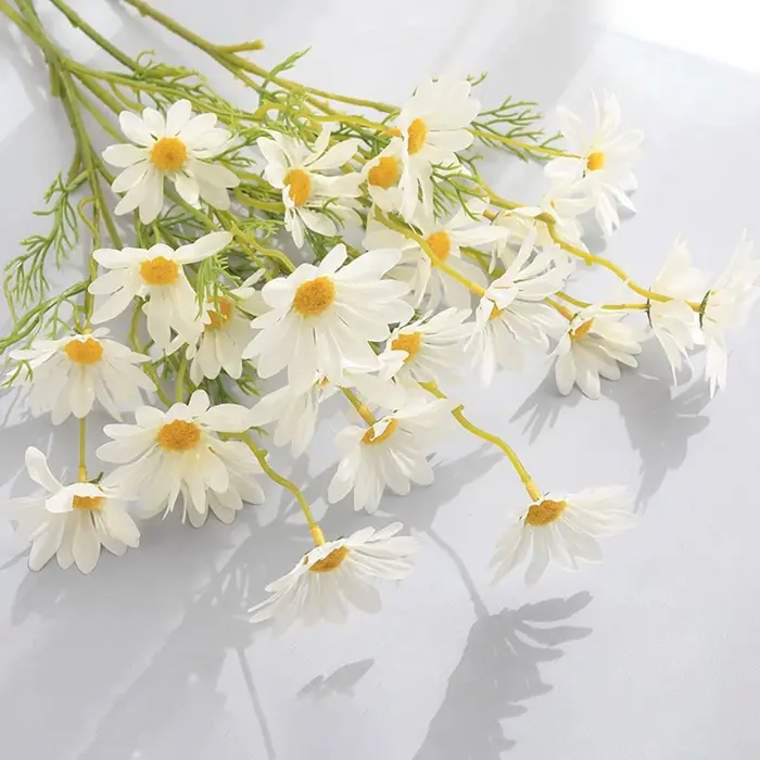 Fleurs artificielles soie Daisy pas cher Bouquet de mariée Festival Accueil mariage jardin Table Dec