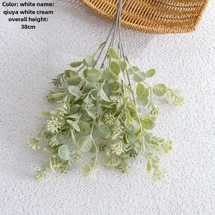 Qiuya-Plante Verte Artificielle Blanche, Décoration de Mariage, Ornement de Maison, Artisanat INS, V