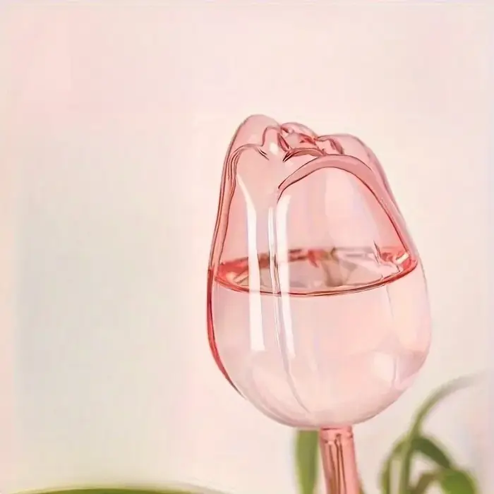 Boules d'arrosage pour plantes en forme de tulipe rose