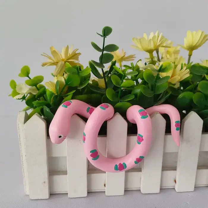 1 pièce de décoration de pot de fleurs en résine, ornement suspendu en forme de serpent pour pot de