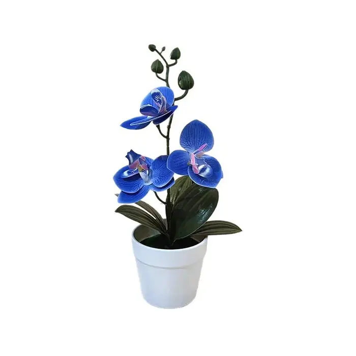 Orchidée artificielle élégante en pot avec forme 3D réaliste