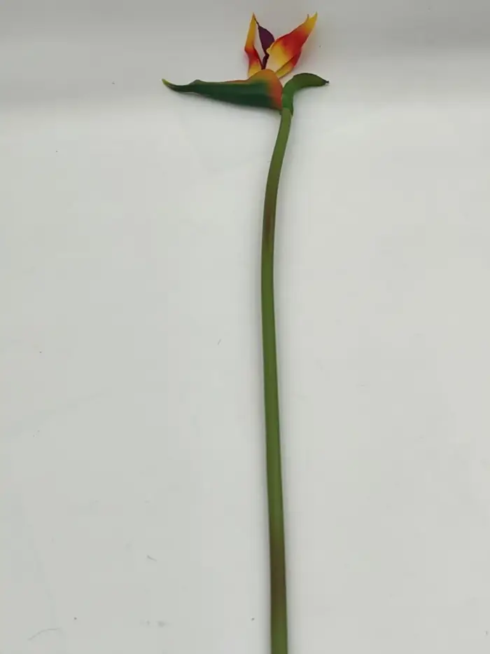 1/3 pièces Fleurs artificielles Strelitzia en caoutchouc à longue tige, idéales pour la décoration D