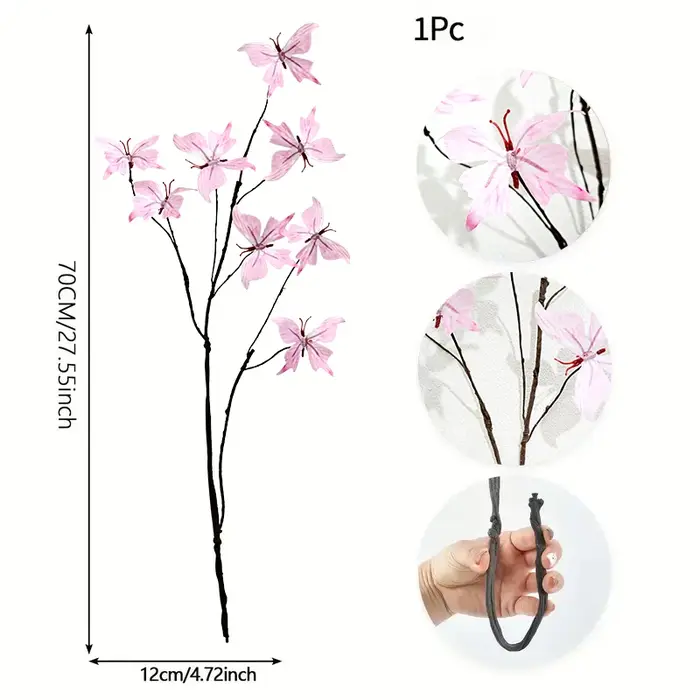 Branches de fleurs artificielles en forme de papillon