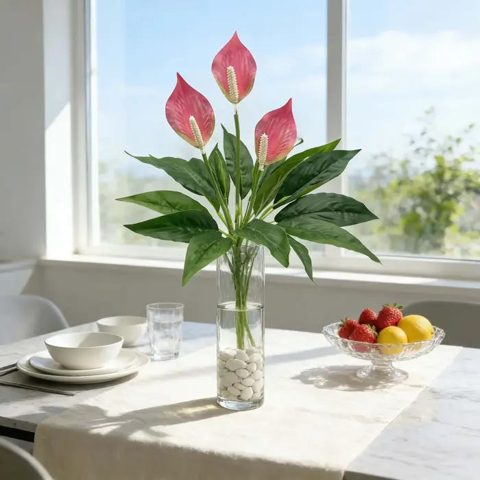 1/3 pièces plante de lys de paix artificielle Spathiphyllum réaliste pour jardin Patio balcon été vacances de mariage intérieur extérieur décor