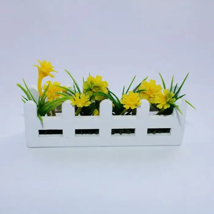Mini modèle de fleur en pot pour maison de poupée, décor de jardin de Simulation pour maison de poup