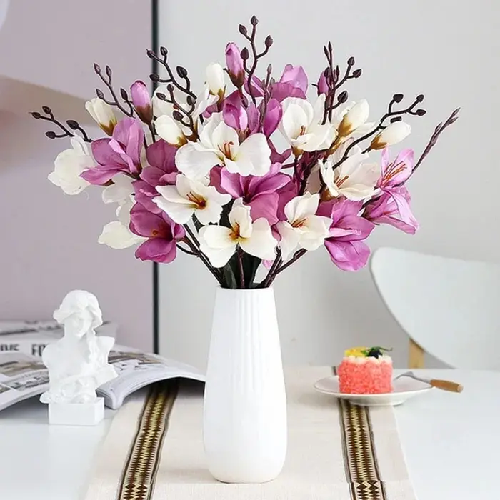 Bouquet de fleurs de magnolia artificielles