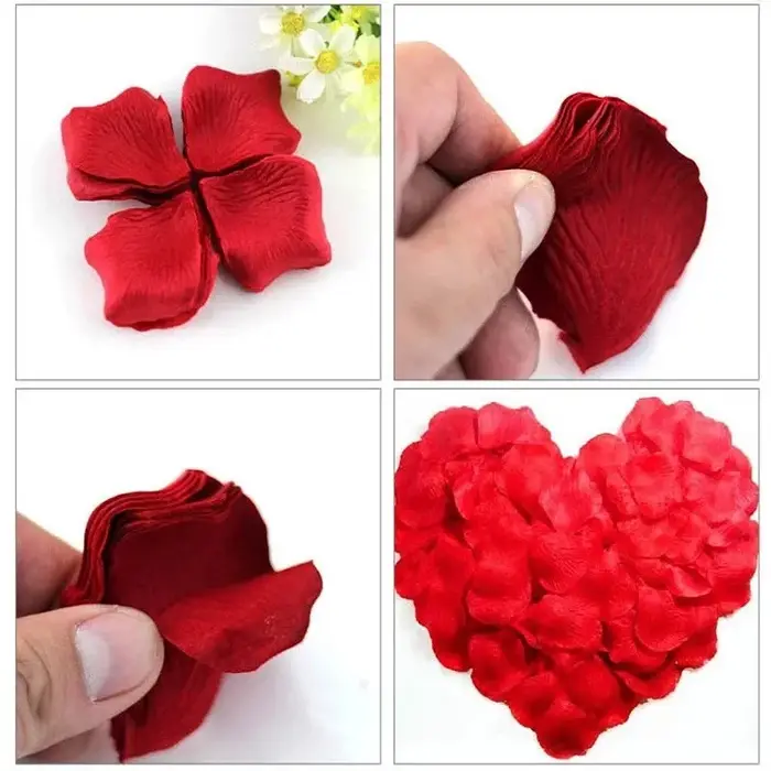 InjRose-Pétale de fleurs artificielles 5x5cm