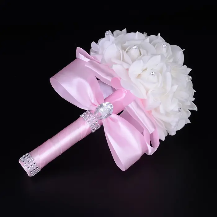 Bouquet de Fleurs Artificielles pour Patients et Demoiselles d'Honneur, Accessoires de Mariage, 12 Couleurs