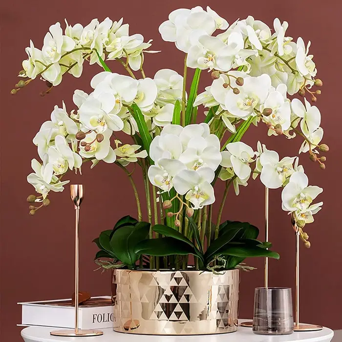 Bouquet de Fleurs Artificielles Orchidées Papillon