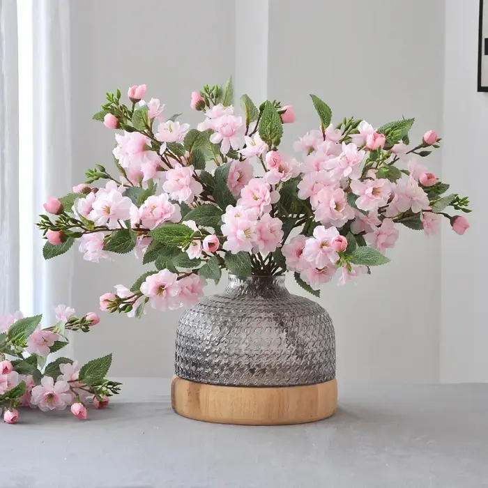 InjFlower-Bouquet de fleurs de camélia artificielles pour la décoration de la maison