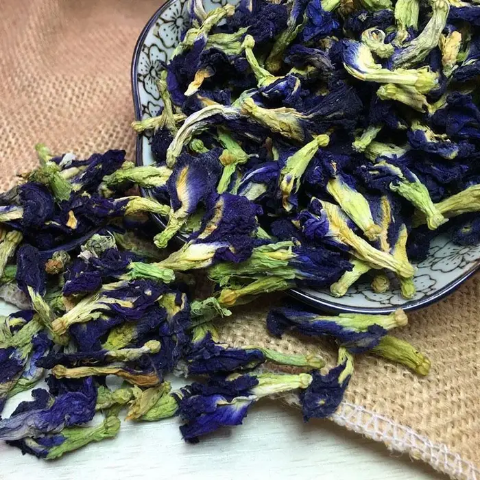 Fleur de pois papillon bleue naturelle séchée de haute qualité pour savon, bougie, matériaux de teinture expérimentale et pigments