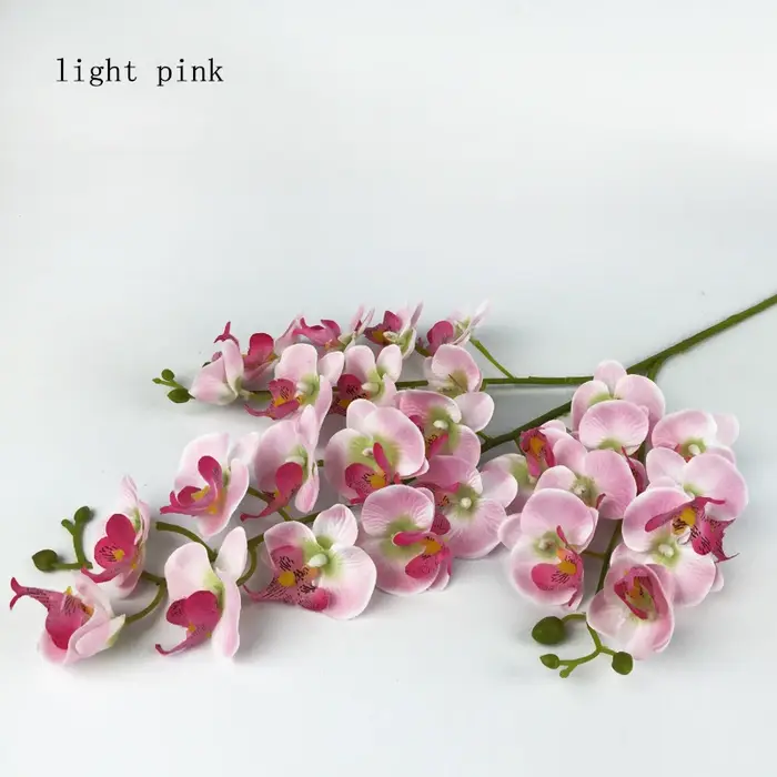 Plante à tête de fleur artificielle, orchidée Phalaenopsis, décor de vacances, mariage, faux floral,