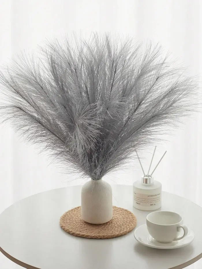 Uflower 42CM 10/20 pièces moelleux Pampas Boho herbe décor fleur artificielle fausses plantes Reed simulé mariage maison fête décoration