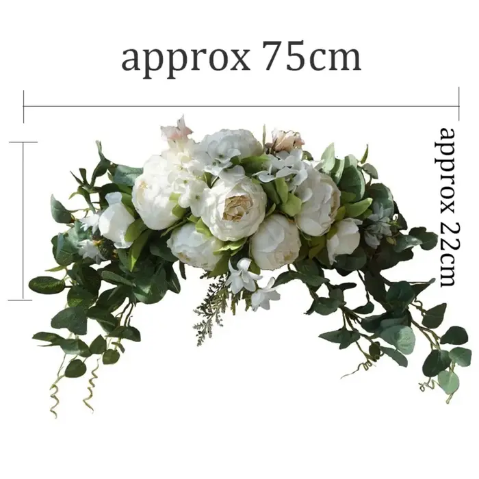 Boho artificiel mariage arc fleurs Eucalyptus guirlande rideaux bricolage