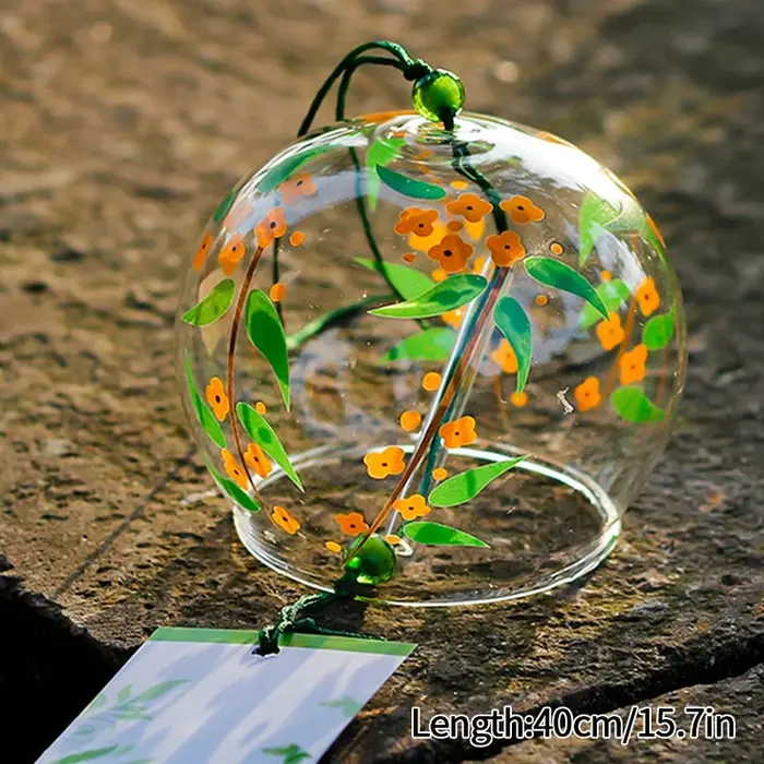 Carillons éoliens de paysage en verre de style japonais Kawaii
