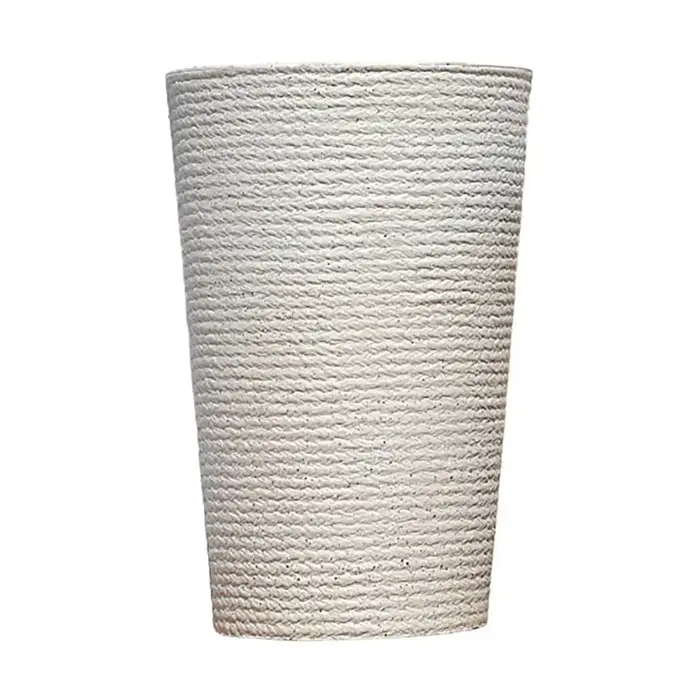 Support de plante décoratif texturé moderne, jardinière ronde haute pour plantes d'intérieur et d'ex
