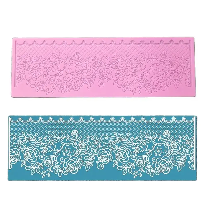 Tapis en dentelle florale, moule en Silicone pour la décoration de gâteaux, outils de pâtisserie, mo