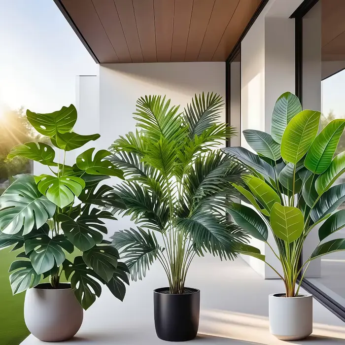 Grande plante artificielle de palmier Areca avec 36 feuilles