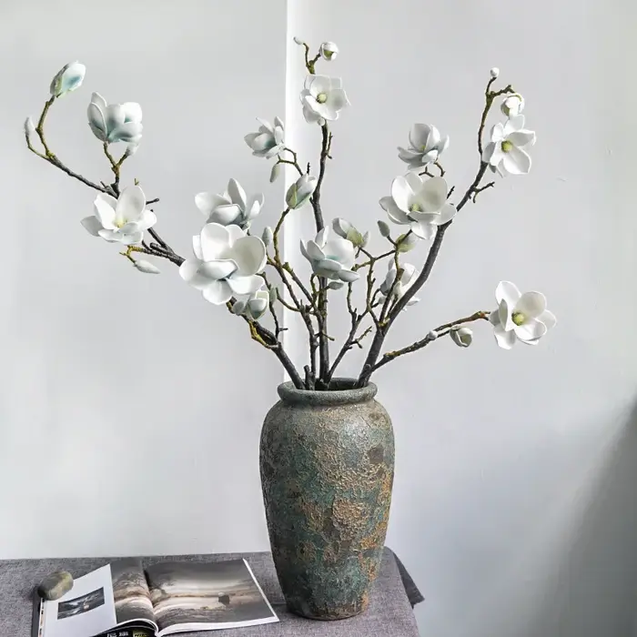 Fleurs artificielles de 95CM de style Zen chinois pour la décoration de la maison et du mariage
