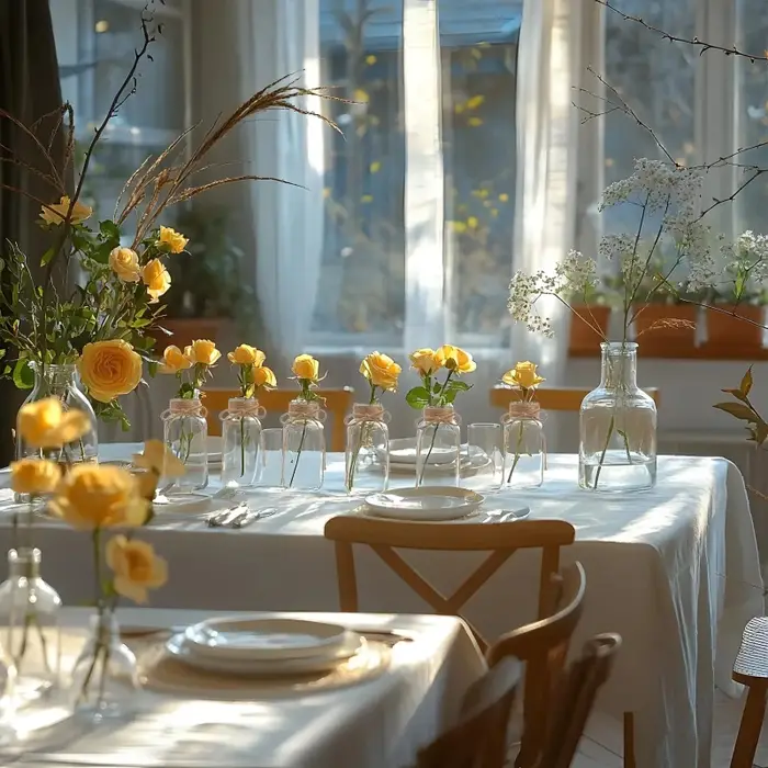 Vases en verre Vintage, fleurs claires, bouteille de fleurs nordique, plantes rétro, pot en verre pour ferme, décoration de mariage, décoration de maison