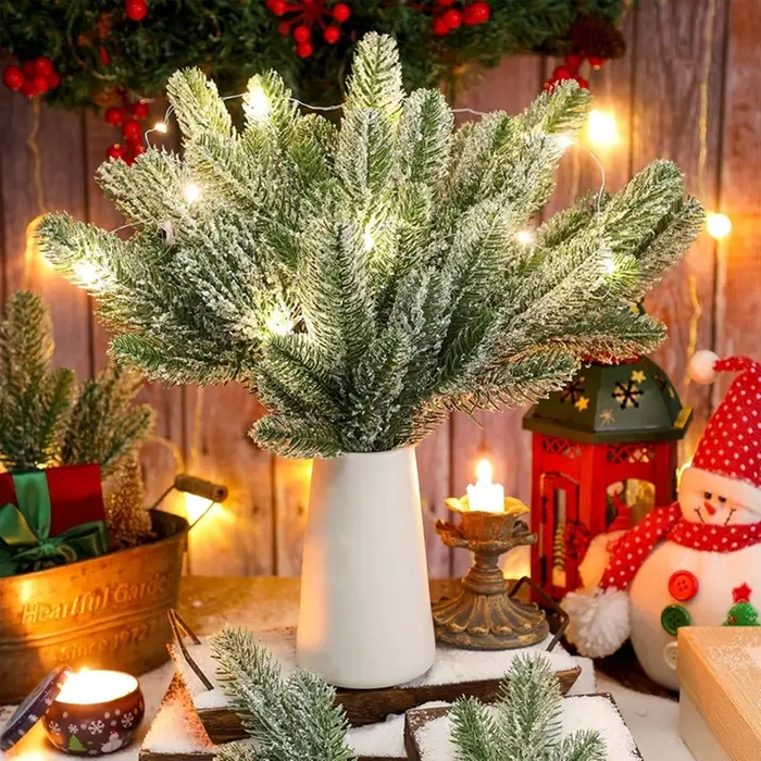 5Pcs Plantes Artificielles Pin Aiguille Maison Chambres En Plein Air Décor De Jardin Ornements De Mariage Noël Célébration Arbre Photographie Accessoires
