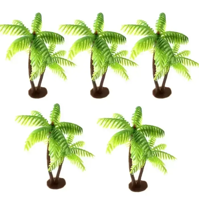 5 pièces Mini plastique cocotier plante artisanat Micro paysage Aquarium décor bricolage
